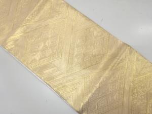 佐賀錦　重ね菱模様織り出し　リバーシブル全通袋帯